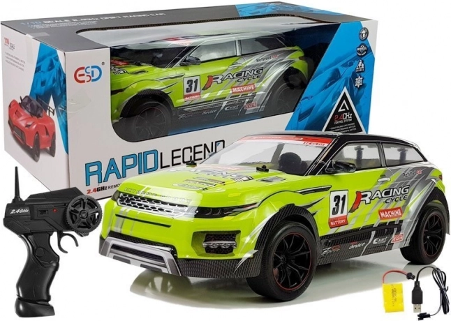 Green 1:10 RC Racing Car