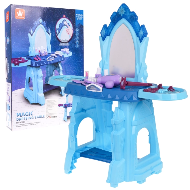 Interactieve toilettafel voor prinsessen met accessoires