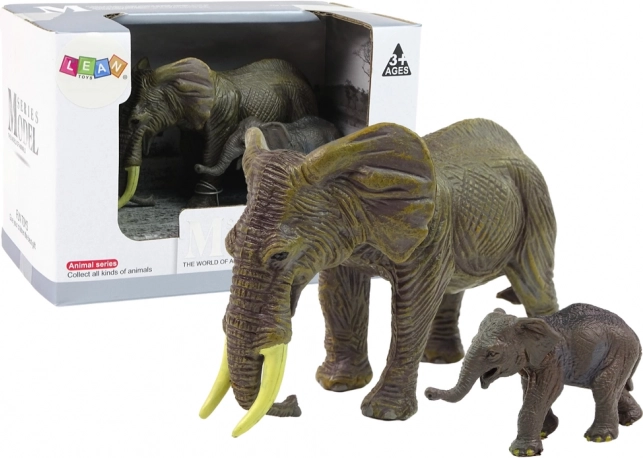 Set mit 2 Elefantenfiguren – Elefant und Kalb, Tiere der Welt
