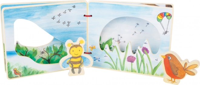Small Foot Houten prentenboekje met bijtje