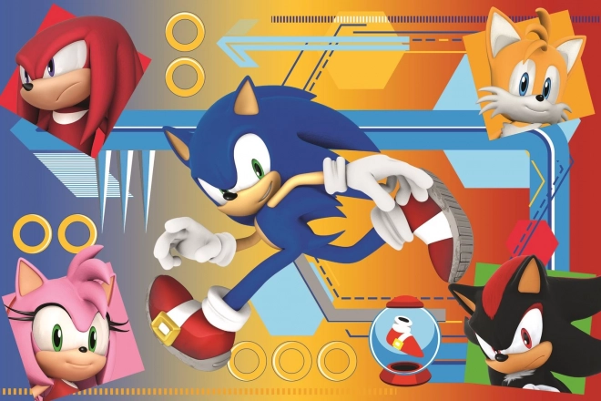 Puzzle Sonic 60 pieces Sonic in action