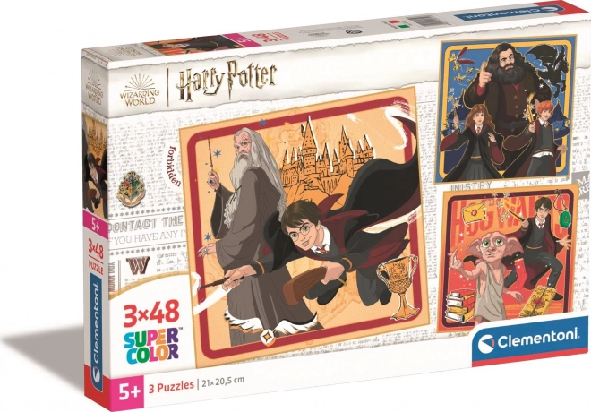 Puzzel Vierkant: Harry Potter, 3x48 stukjes