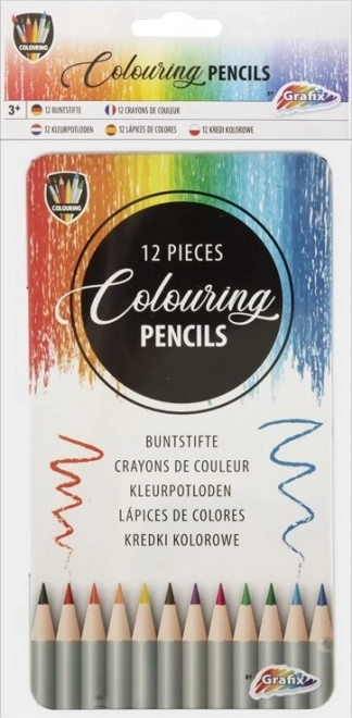 Aquarelpotloden in metalen doos