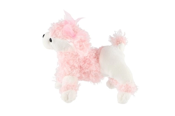 Roze pluchen poedel in tas