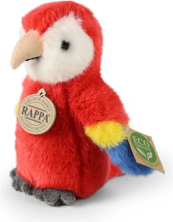 Pluche ara papegaai 16 cm rood ECO FRIENDLY – RAPPA