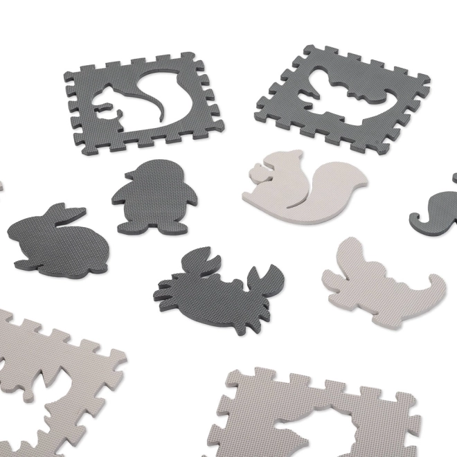 Contrasterende schuimpuzzel met dieren - 9 stuks