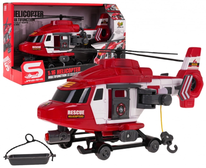 Hélicoptère de sauvetage 1:16 Service d'incendie