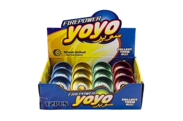 Jojo metaal 6cm assorti mix kleuren in zak 12 stuks in doos