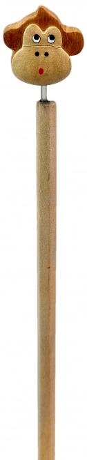 Holzstift mit Affenkopf