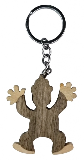 Porte-clés en bois grande Singe debout