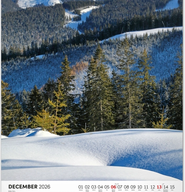 Muurkalender Nationale Parken van Slovakije 2026