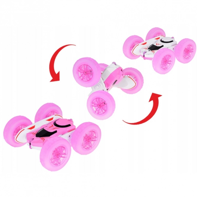 Roze stuntauto op afstandsbediening 360°
