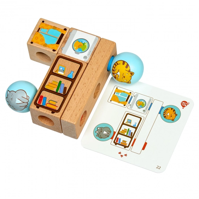 Lucy & Leo Speelse Katten - houten puzzel met voorbeelden