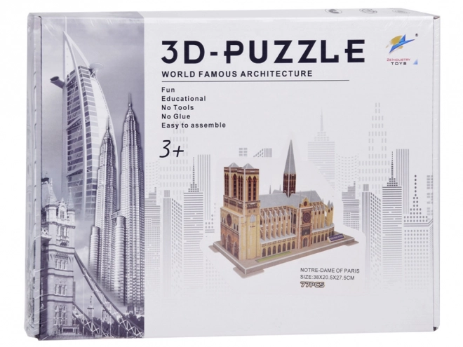3D Puzzel Kathedraal Notre-Dame in Parijs