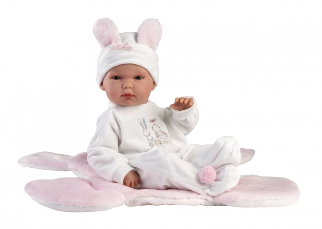 Realistische pop New Born meisje met volledig vinyllichaam 35 cm