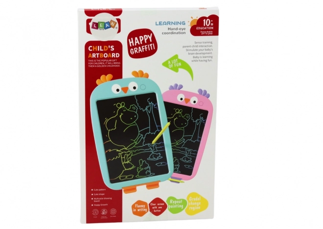 Grafische Teken Tablet voor Kinderen Roze Met Vogelmotief