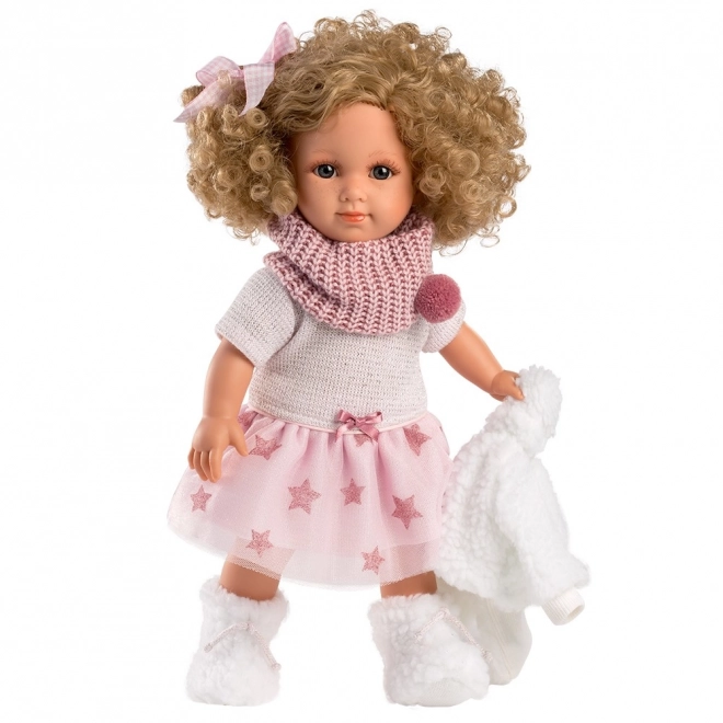 Llorens 53542 ELENA - realistische pop met zacht stoffen lichaam - 35 cm