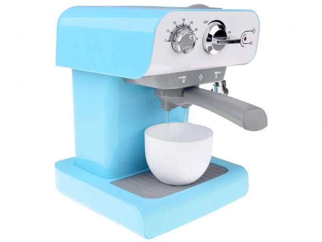Machine à café à levier pour enfants My Home avec tasse Bleu-blanc