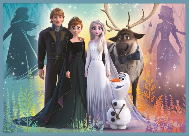 Frozen Puzzel 4v1 (12, 15, 20, 24 stukken) - Prachtige wereld