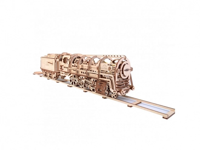 Puzzles mécaniques en bois UGEARS - Locomotive à vapeur avec tender