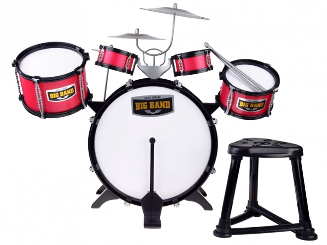 Kinder drumstel Big Band met drum en bekkens