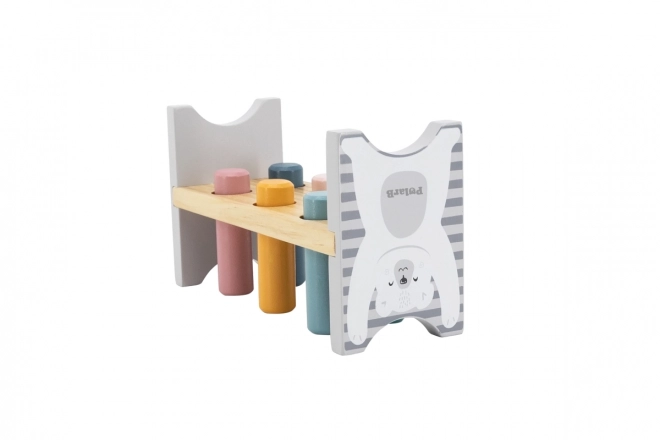 VIGA PolarB Holzbank mit Hammer – Montessori-Spielzeug