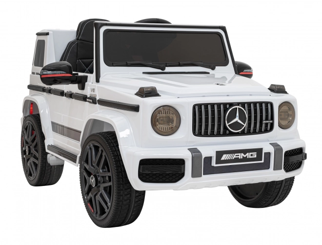 Mercedes AMG G63 voor kinderen wit + afstandsbediening + MP3 LED + langzame start + EVA + gordels