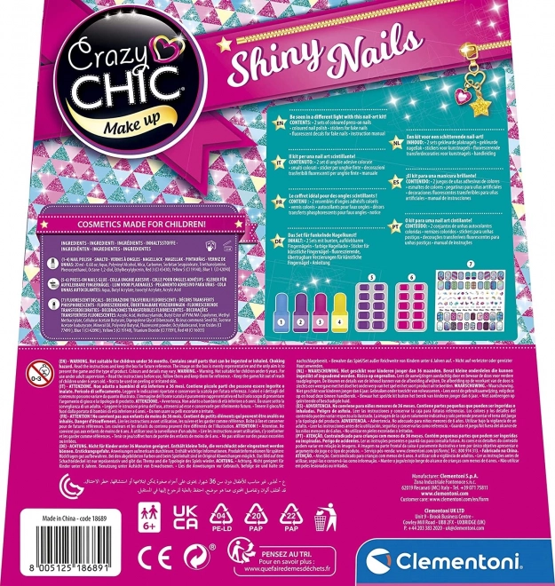 Ensemble d'ongles Crazy Chic Fluo