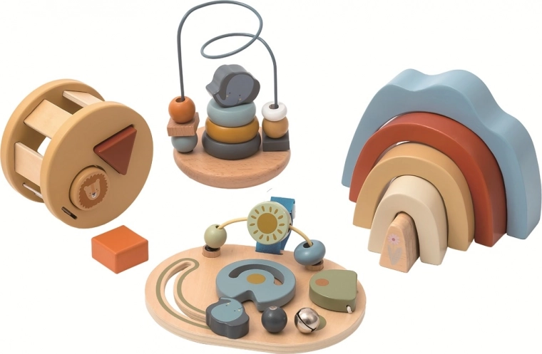 wooden Montessori play set 4-in-1 for little ones