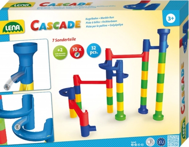 Kleurrijke knikkerbaan voor kinderen