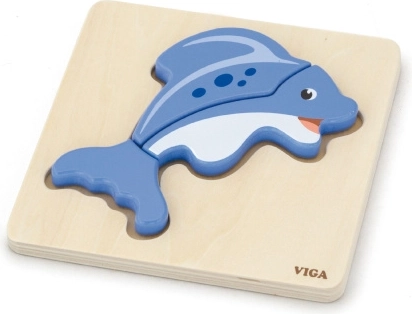 Houten inlegpuzzel dolfijn VIGA