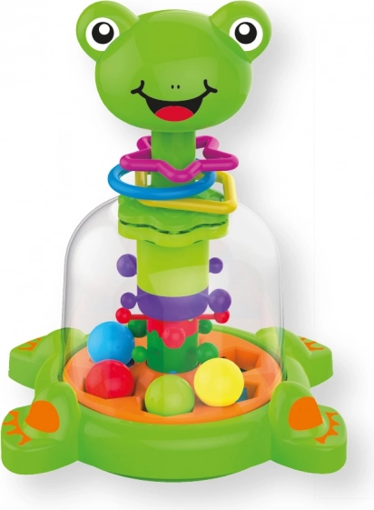 Mechanical Frog Carousel with Balls for Kids