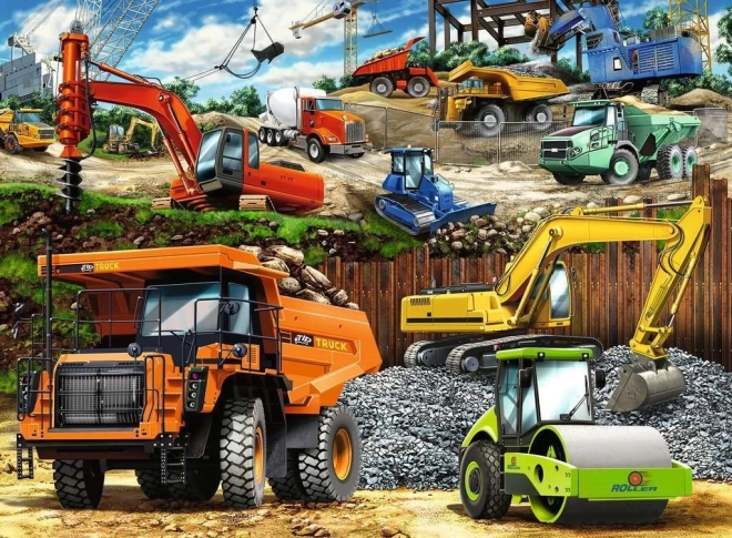 Puzzle Machines de chantier XXL 100 pièces