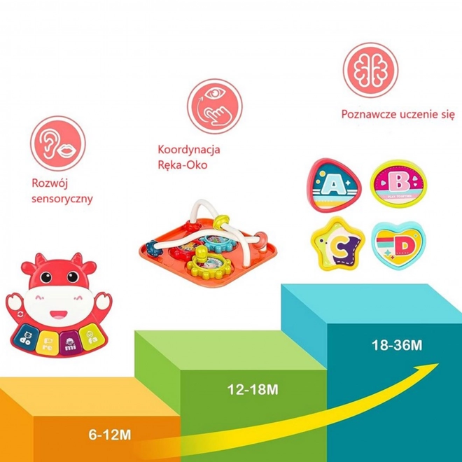 Interactieve sensorische kubus Montessori 6v1