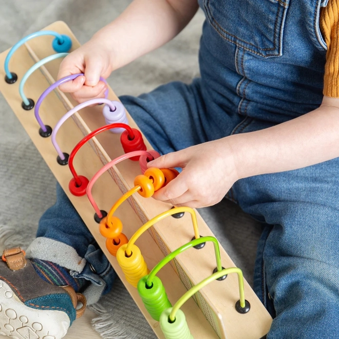 Houten regenboogtelraam voor kinderen
