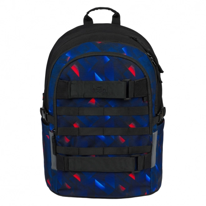 BAAGL Set Rucksack, Federmäppchen und Sporttasche Skate Indigo