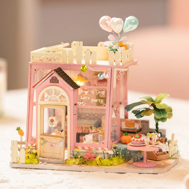 Feestje Vakantieoord - Doe-het-zelf miniatuur poppenhuis