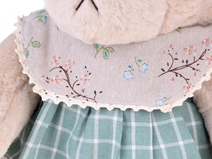 Vintage jurk met kant en bloemrijke kraag