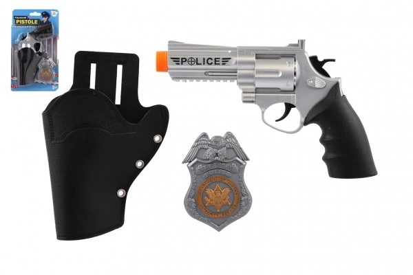 Set de police pour enfants : révolver avec étui et badge