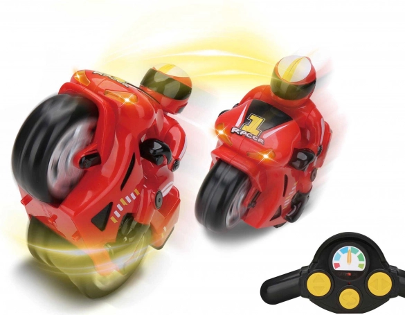 Afstandsbedienbare motorfiets met effecten