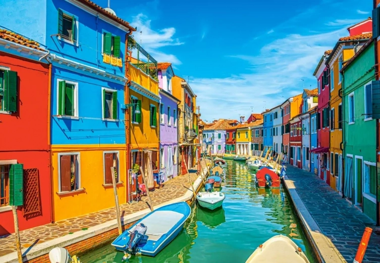 Puzzel 1000 stukjes – kleuren van het eiland Burano, Italië