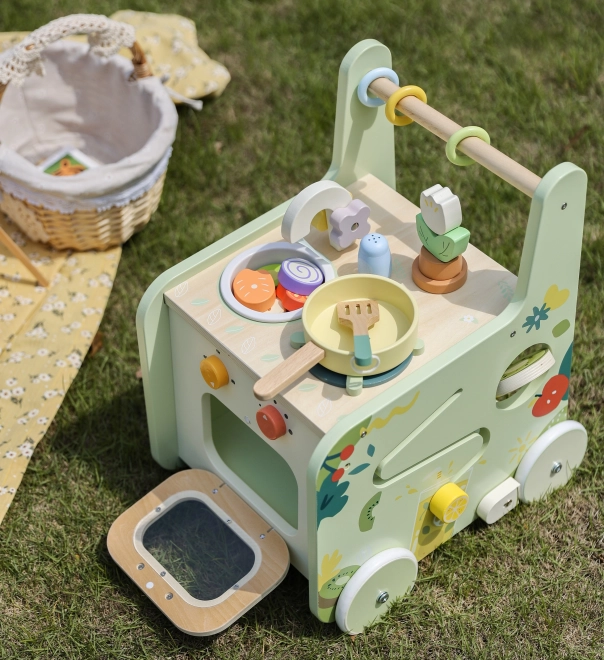 Cuisine en bois et trotteur Classic World 2-en-1