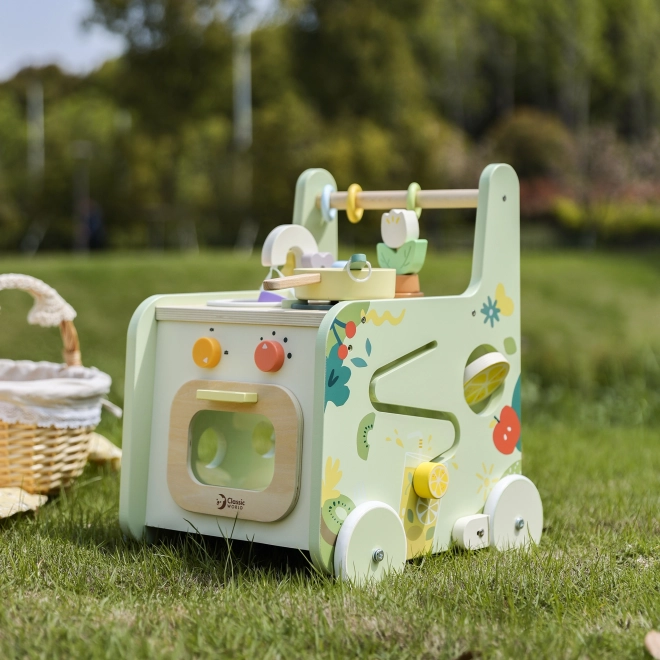 Cuisine en bois et trotteur Classic World 2-en-1