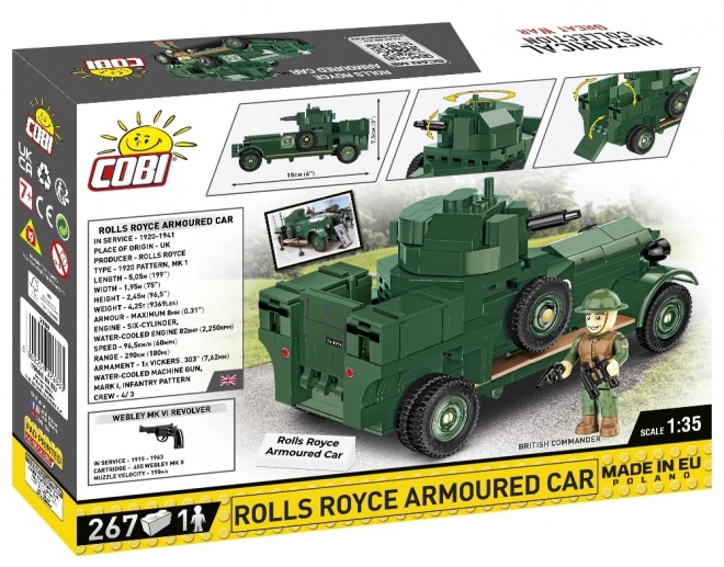 Blokken Historische Collectie Rolls-Royce Gepantserd Voertuig 1920 Model Mk I