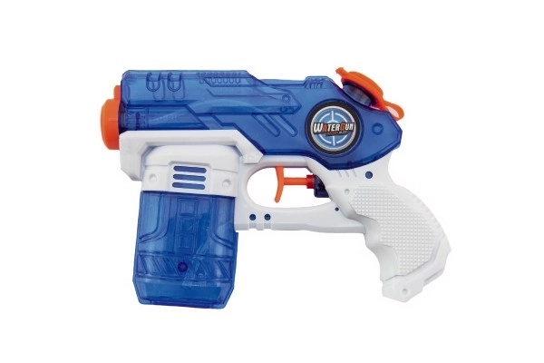 Pistolet à eau en plastique 19 cm avec possibilité de 3 couleurs