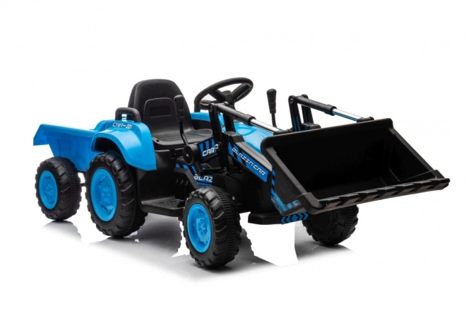 Elektrische kindertractor met bak blauw