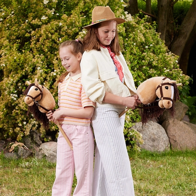 HOPPIHORSE stokpaard hobby horse formaat A3 beige