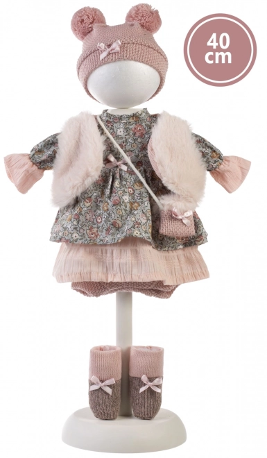 Llorens 540C CARLA - realistische pop met zacht stoffen lichaam - 40 cm