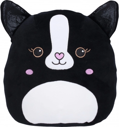 Plüschkissen Katze – schwarz, 25 cm