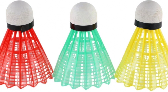 Volants de badminton colorés 3 pcs